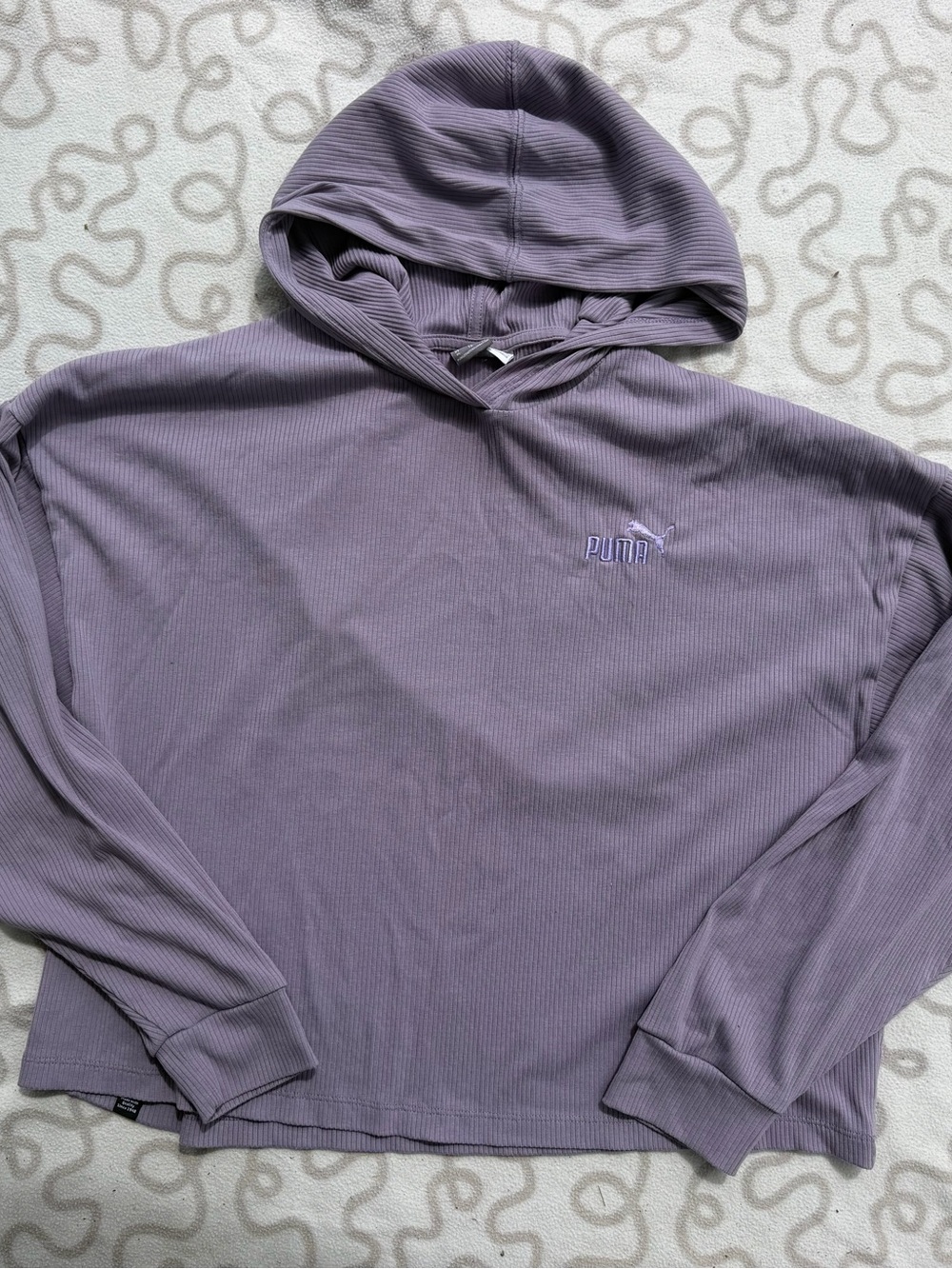 Puma Lavender Ribbed Hoodie Pullover